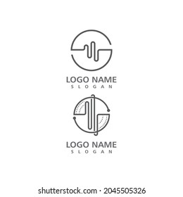 Sound waves vector illustration design template