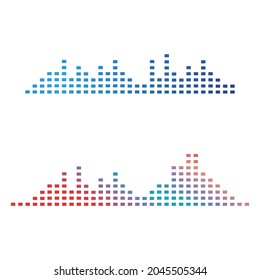 Sound waves vector illustration design template