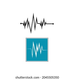 Sound waves vector illustration design template