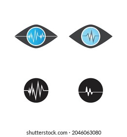 Sound waves vector illustration design template