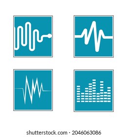 Sound waves vector illustration design template