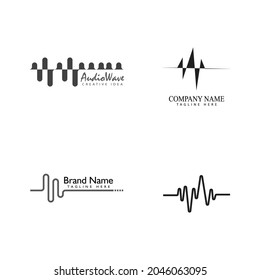 Sound waves vector illustration design template