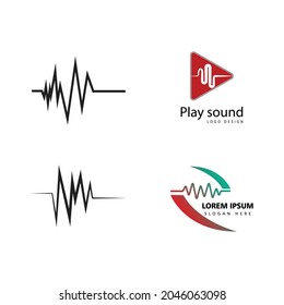 Sound waves vector illustration design template
