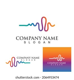 Sound waves vector illustration design template