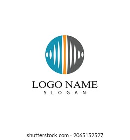 Sound waves vector illustration design template