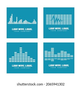 Sound waves vector illustration design template