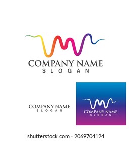 Sound waves vector illustration design template