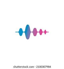 Sound waves vector illustration design 