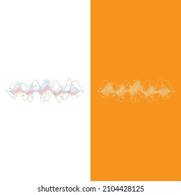 Sound waves vector illustration design template