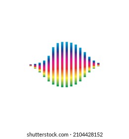 Sound waves vector illustration design template