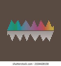 Sound waves vector illustration design template