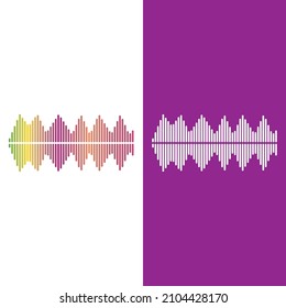 Sound waves vector illustration design template