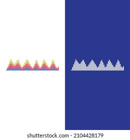 Sound waves vector illustration design template
