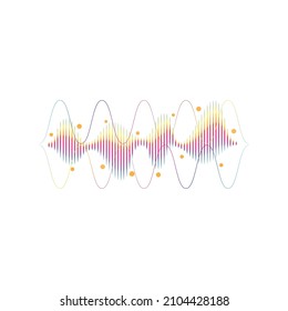Sound waves vector illustration design template