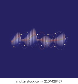 Sound waves vector illustration design template