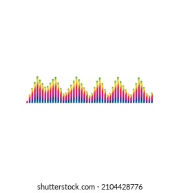 Sound waves vector illustration design template