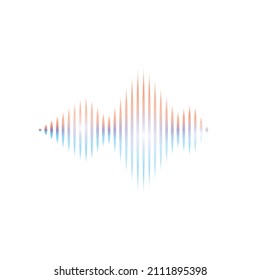 Sound waves vector illustration design template