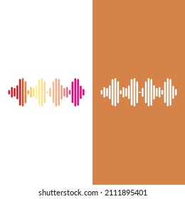 Plantilla de diseño de ilustraciones vectoriales de ondas de sonido