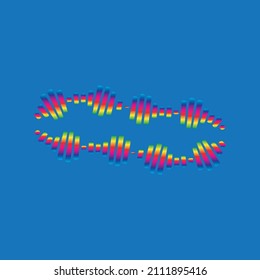 Plantilla de diseño de ilustraciones vectoriales de ondas de sonido