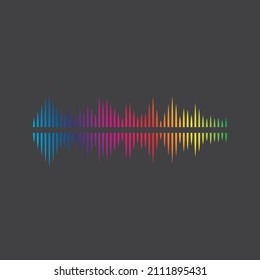 Sound waves vector illustration design template