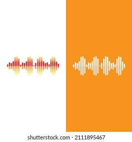 Sound waves vector illustration design template