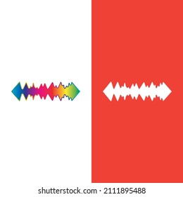 Sound waves vector illustration design template