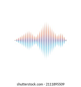 Sound waves vector illustration design template