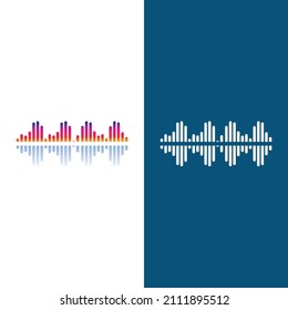 Sound waves vector illustration design template