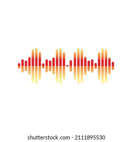 Sound waves vector illustration design template