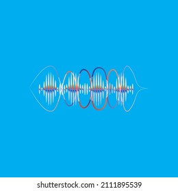 Sound waves vector illustration design template