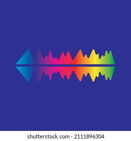 Sound waves vector illustration design template