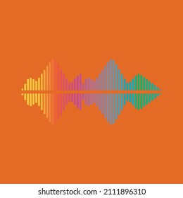 Sound waves vector illustration design template