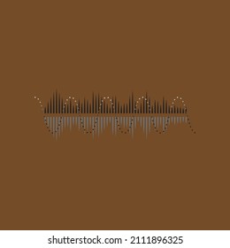 Sound waves vector illustration design template
