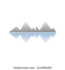Sound waves vector illustration design template