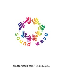 Sound waves vector illustration design template