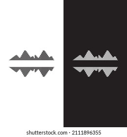 Sound waves vector illustration design template