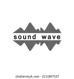 Sound waves vector illustration design template