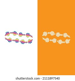 Sound waves vector illustration design template