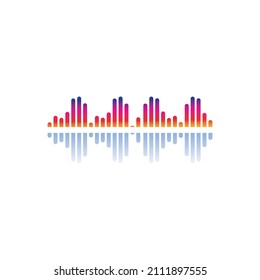 Sound waves vector illustration design template