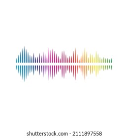 Plantilla de diseño de ilustraciones vectoriales de ondas de sonido