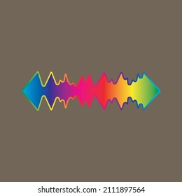Sound waves vector illustration design template