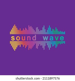 Sound waves vector illustration design template