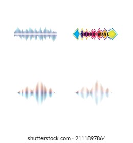 Sound waves vector illustration design template