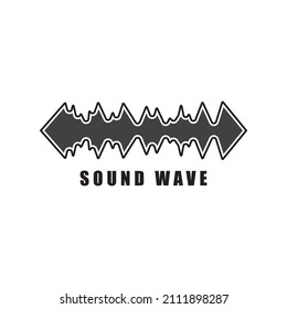 Sound waves vector illustration design template