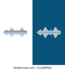 Sound waves vector illustration design template