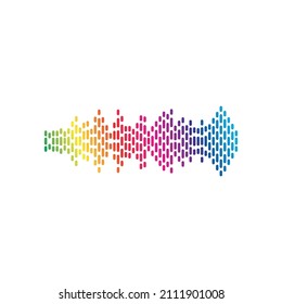Sound waves vector illustration design template