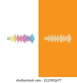 Sound waves vector illustration design template