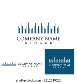Sound waves vector illustration design template