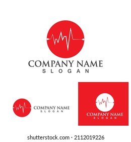 Sound waves vector illustration design template