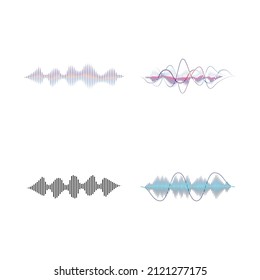 Sound waves vector illustration design template